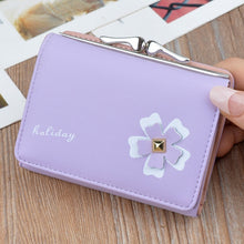 Load image into Gallery viewer, Women Wallet Small Metal Flower